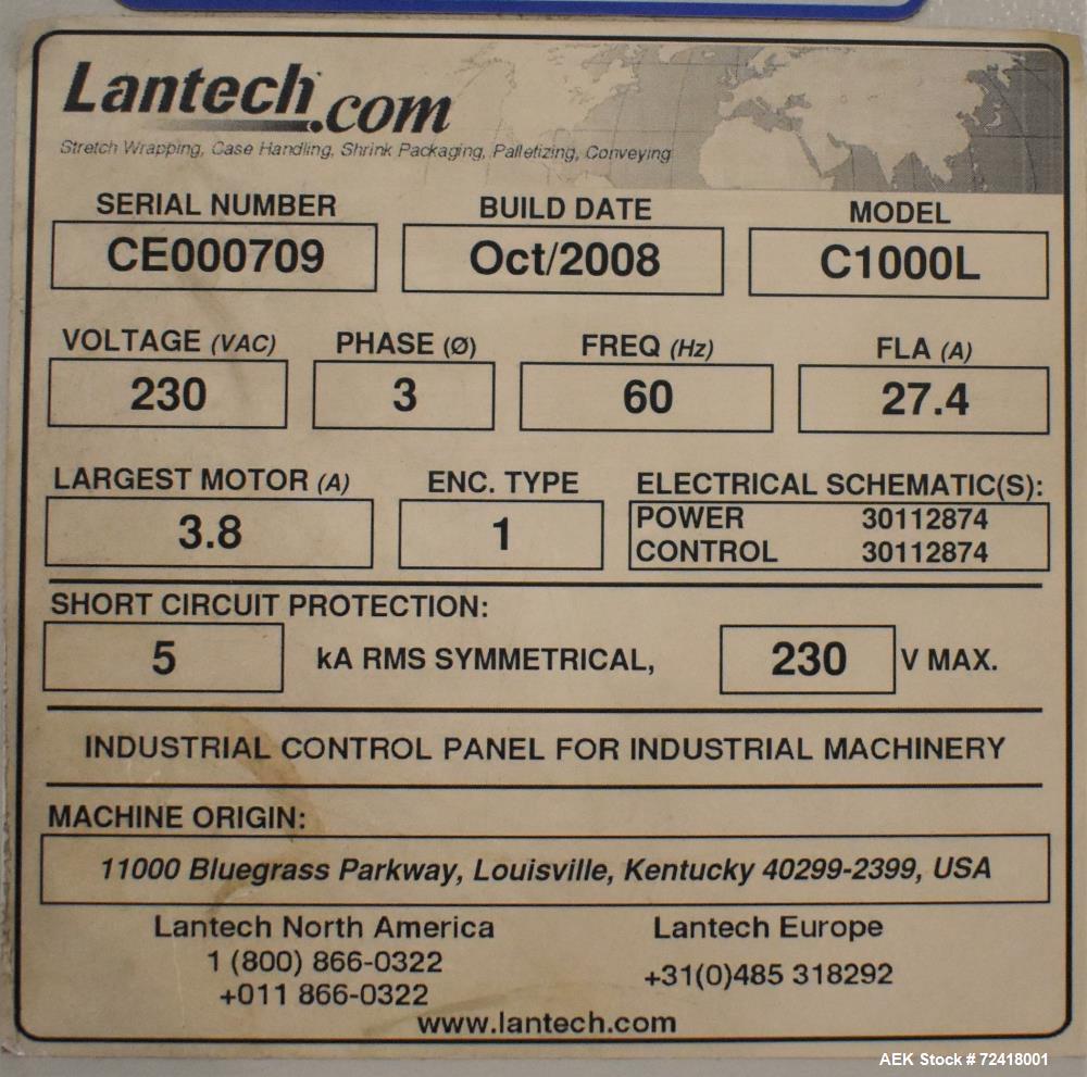 Used- Lantech C1000 Automatic Case Erector and Bottom Case Sealer